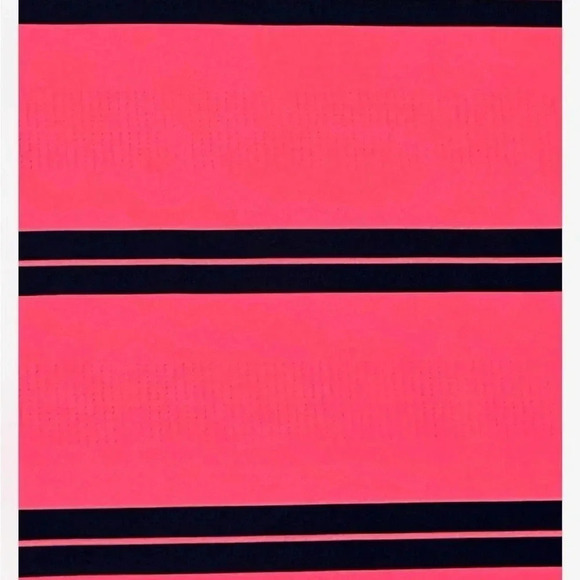 Nike Golf Tour Performance Neon Pink Blue Striped Polo  Shirt Dri-Fit Large - Picture 7 of 8